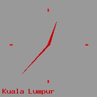 Best call rates from Australia to MALAYSIA. This is a live localtime clock face showing the current time of 12:02 pm Friday in Kuala Lumpur.